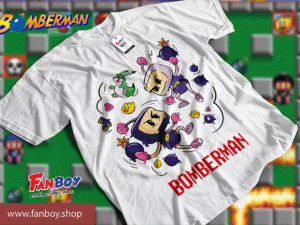 Playera Bomberman gamer retro en algodón premium.