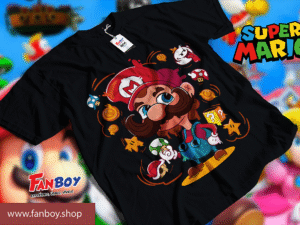 Playera Mario LCD gamer con diseño alternativo y colores vibrantes.
