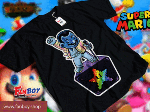 Playera Mario Mercury gamer-rock en algodón premium unisex con estampado DTF.