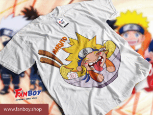 Playera unisex Naruto Bol en algodón premium con estampado colorido DTF.
