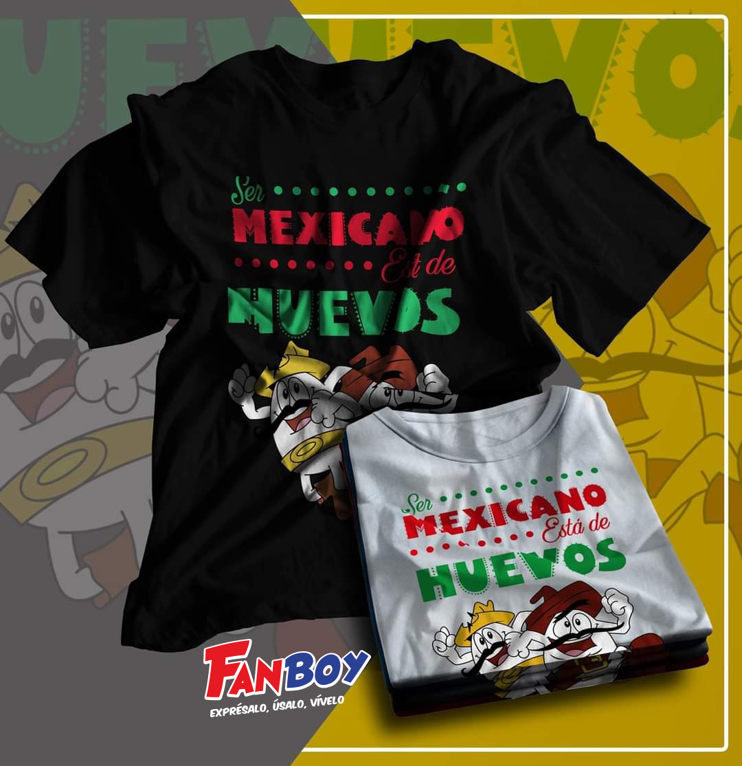 Playera divertida Mexicano de Huevos con Huevo Cartoon.